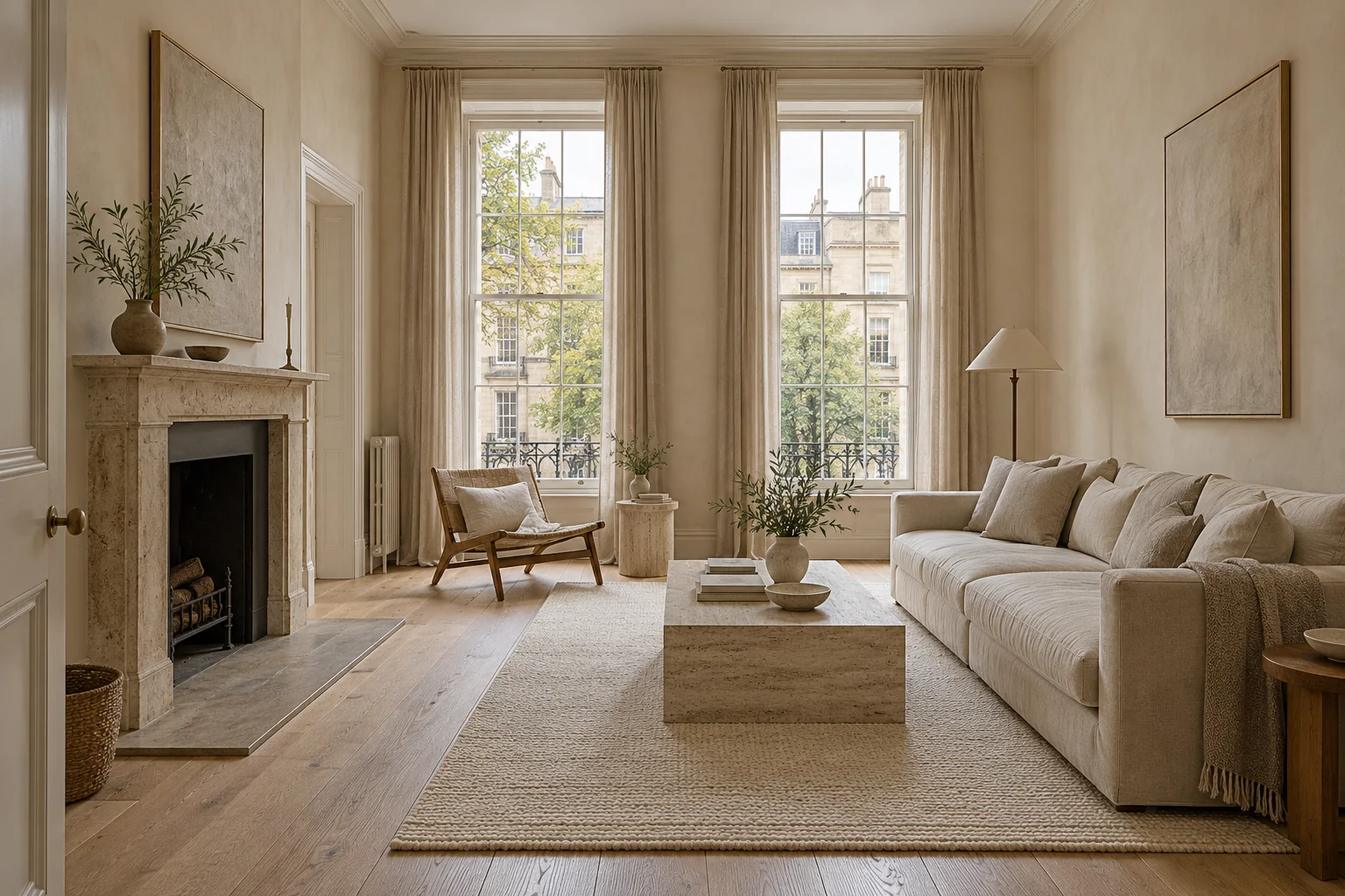 Townhouse living room after its proposed renovation